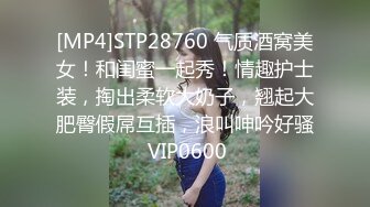 [MP4]STP28760 气质酒窝美女！和闺蜜一起秀！情趣护士装，掏出柔软大奶子，翘起大肥臀假屌互插，浪叫呻吟好骚 VIP0600