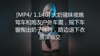 [MP4/ 1.14G] 大奶骚妹夜晚驾车和炮友户外车震，摇下车窗掏出奶子呻吟，路边退下衣服深喉交