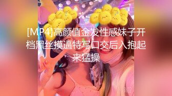 [MP4]高颜值金发性感妹子开档黑丝摸逼特写口交后入抱起来猛操