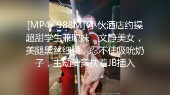 [MP4/ 988M] 小伙酒店约操超甜学生兼职妹，文静美女，美腿黑丝细腰，忍不住吸吮奶子，主动骑乘扶着JB插入