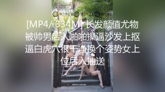 [MP4/ 334M] 长发颜值尤物被帅男后入啪啪操逼沙发上抠逼白虎穴很干净换个姿势女上位后入抽送