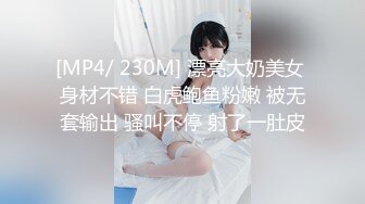 [MP4/ 230M] 漂亮大奶美女 身材不错 白虎鲍鱼粉嫩 被无套输出 骚叫不停 射了一肚皮