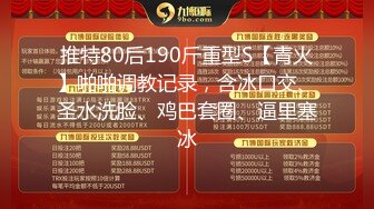 推特80后190斤重型S【青火】啪啪调教记录，含冰口交、圣水洗脸、鸡巴套圈、逼里塞冰