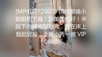 [MP4]STP29065 清纯眼镜小姐姐初下海！甜美性格好！半脱下内裤特写掰穴，跪在床上翘起屁股，全裸小秀一波 VIP0600