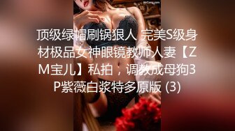 顶级绿帽刷锅狠人 完美S级身材极品女神眼镜教师人妻【ZM宝儿】私拍，调教成母狗3P紫薇白浆特多原版 (3)