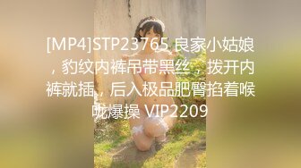 [MP4]STP23765 良家小姑娘，豹纹内裤吊带黑丝，拨开内裤就插，后入极品肥臀掐着喉咙爆操 VIP2209