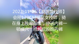 2023-11-25【高质量技师】会所170CM极品女技师，骑在身上按摩胸推，伸进内裤一顿模穴，翘起屁股脱内裤