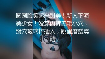 圆圆脸笑起来甜美！新人下海美少女！没穿内裤无毛小穴，掰穴玻璃棒插入，跳蛋磨蹭震动